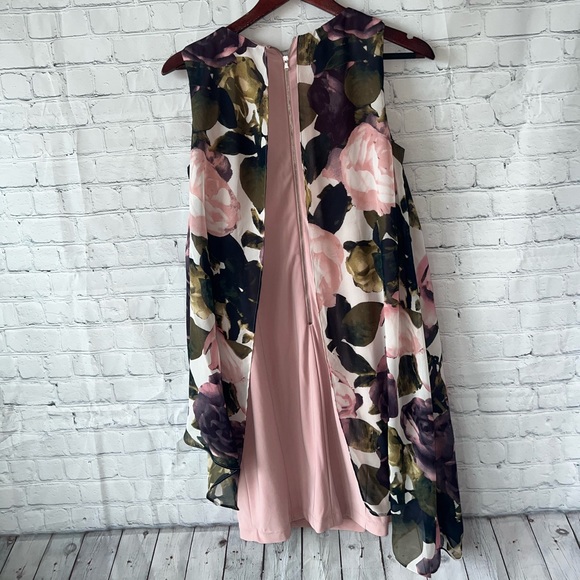 SLNY purple, pink & green floral sleeveless dress size 8 - Picture 8 of 12